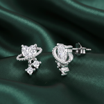 Load image into Gallery viewer, Galactical Heart 925 Sterling Silver Earrings