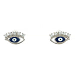 Load image into Gallery viewer, 925 Pure Sterling Silver Rhodium-Plated Contemporary Evil Eye Earring