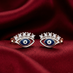 Load image into Gallery viewer, 925 Pure Sterling Silver Rhodium-Plated Contemporary Evil Eye Earring
