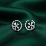 Load image into Gallery viewer, Aviator 925 Sterling Silver Rhodium Plated White Gold Diamond Stud Earrings