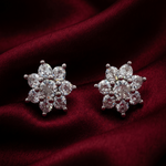 Load image into Gallery viewer, Luxury 925 Sterling Silver Sparkling Round Shape Stud Earrings