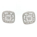 Load image into Gallery viewer, Luxury 925 Sterling Silver Sparkling Squre Shape Earrings