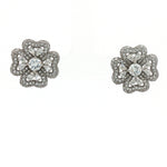 Load image into Gallery viewer, Luxury 925 Sterling Silver Sparkling Flower Shape Earrings