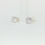 Load image into Gallery viewer, Luxury 925 Sterling Silver Sparkling Round Shape Stud Earrings