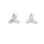 Load image into Gallery viewer, Elegant 925 Sterling Silver Triple Stone Stud Earrings