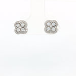 Load image into Gallery viewer, 925 Sterling Silver Round floral Sparkling Studs