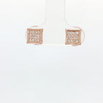 Load image into Gallery viewer, Luxury 925 Sterling Silver Sparkling Squire Shape Stud Earrings