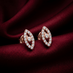 Load image into Gallery viewer, Luxury 925 Sterling Silver Sparkling Evil Eye Stud Earrings