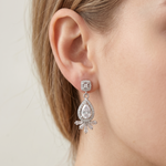 Load image into Gallery viewer, Elegant 925 Sterling Silver Sparkling Dimiond Earrings