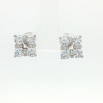 Load image into Gallery viewer, Luxury 925 Sterling Silver Sparkling Squire Shape Stud Earrings