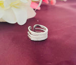Load image into Gallery viewer, Eternal 925 Sterling Silver Half Eternity Ring Free size