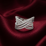 Load image into Gallery viewer, Elegant Full Eternity and infinty Ring in 925 Sterling Silver