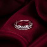 Load image into Gallery viewer, 925 Sterling Silver Half Eternity Cubic Zirconia Ring For Women