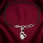 Load image into Gallery viewer, Designer 925 Sterling Silver Heart Shape Hand Mangalsutra For Women 9 Inch