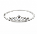 Load image into Gallery viewer, 925 Sterling Silver Double Row Pave Crystal Bangle Bracelet