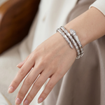 Load image into Gallery viewer, 925 Sterling Silver Women’s Bridal Bracelet Elegant & Sparkling Look