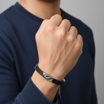 Load image into Gallery viewer, 925 Sterling Silver Belt Men's Bracelet