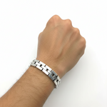 Load image into Gallery viewer, 925 Sterling Silver Pantera Type Link Men's Bracelet