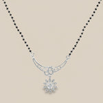 Load image into Gallery viewer, Flower Mangalsutra in 925 Sterling Silver Rhodium Plated 17 inches