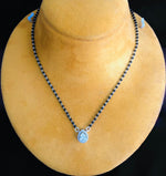 Load image into Gallery viewer, Raga Pear Shape Mangalsutra in 925 Sterling Silver Rhodium Plated 17 inches