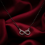 Load image into Gallery viewer, Elegant 925 Silver Antique Infinity Diamond Mangalsutra
