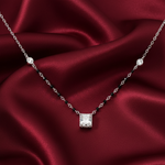 Load image into Gallery viewer, 925 Sterling Silver Plated Stones Mangalsutra in Rhodium Plated 9 inches