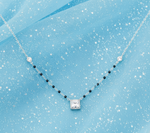 Load image into Gallery viewer, 925 Sterling Silver Plated Stones Mangalsutra in Rhodium Plated 9 inches