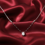 Load image into Gallery viewer, Waterdrop Pear Shape Mangalsutra in 925 Sterling Silver Rhodium Plated 9 inches