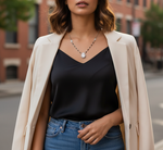 Load image into Gallery viewer, Waterdrop Pear Shape Mangalsutra in 925 Sterling Silver Rhodium Plated 9 inches