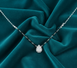 Load image into Gallery viewer, Waterdrop Pear Shape Mangalsutra in 925 Sterling Silver Rhodium Plated 9 inches