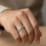 Load image into Gallery viewer, Eternity Band 925 Sterling Silver Men's Ring