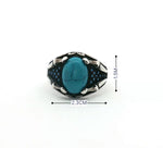Load image into Gallery viewer, Blue Stone 925 Sterling Silver Men's Ring