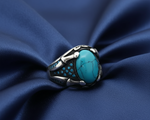 Load image into Gallery viewer, Blue Stone 925 Sterling Silver Men's Ring