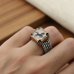 Load image into Gallery viewer, Ring for Men's 92.5 Sterling Silver Elegance