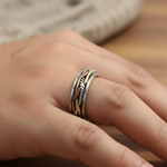 Load image into Gallery viewer, Triad Celtic 3 Tone 925 Sterling Silver Men's Ring