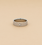 Load image into Gallery viewer, 925 Sterling Silver Singal Dimiond Wedding Men's Ring