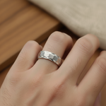Load image into Gallery viewer, 925 Sterling Silver Round Men's Ring