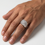 Load image into Gallery viewer, 925 Sterling Silver Hip-Hop Style Cluster Ring for Men