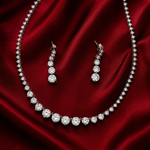 Load image into Gallery viewer, Premium 925 Silver Necklace & Earrings Set for Women