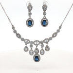 Load image into Gallery viewer, Premium 925 Silver Oval Shape Necklace & Earrings Set for Women