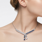 Load image into Gallery viewer, Premium 925 Silver Necklace & Earrings Set for Women