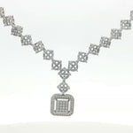 Load image into Gallery viewer, Princess 925 Sterling Silver Necklace & Earrings Set with Sparkling Cubic Zirconia Stones