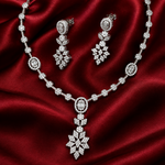 Load image into Gallery viewer, Premium 925 Silver Necklace & Earrings Set for Women