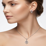 Load image into Gallery viewer, Premium 925 Silver Necklace & Earrings Set for Women
