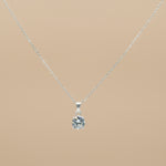 Load image into Gallery viewer, 925 Sterling Silver Stud Diamond Pendant Necklace with Adjustable Length