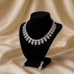 Load image into Gallery viewer, 925 Sterling Silver Designer Necklace Set with Crystal Accents