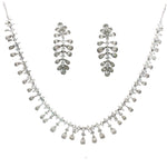 Load image into Gallery viewer, 925 Sterling Silver Designer Necklace Set with Crystal Accents