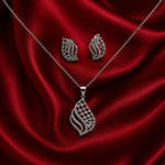 Load image into Gallery viewer, Premium 925 Silver Necklace & Earrings Set for Women