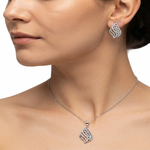 Load image into Gallery viewer, Premium 925 Silver Necklace & Earrings Set for Women