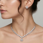 Load image into Gallery viewer, Premium 925 Silver Necklace & Earrings Set for Women